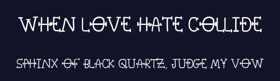 When Love Hate Collide — Display Font — thumbnail 2
