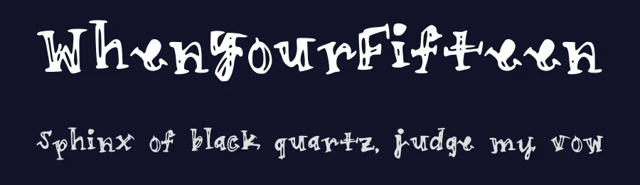 WhenYourFifteen — Display Font — thumbnail 2