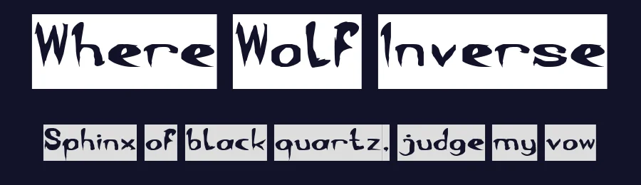 Where Wolf Inverse by http://www.dafont.com/wino-s-kadir.d2209 — Display Font — thumbnail 2