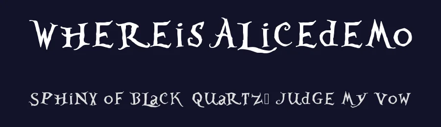 WhereisAlicedemo — Display Font — thumbnail 2