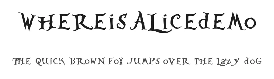 WhereisAlicedemo — Display Font
