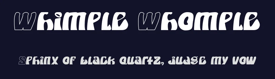 Whimple Whomple — Display Font — thumbnail 2