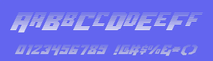 Whiskey Bravo Victor 3D Laser by Dan Zadorozny — Display Font — thumbnail 3