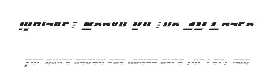 Whiskey Bravo Victor 3D Laser by Dan Zadorozny — Display Font