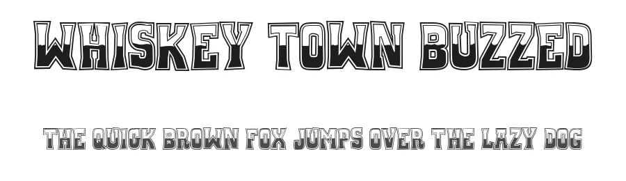 Whiskey Town Buzzed by Tom Kolter — Display Font