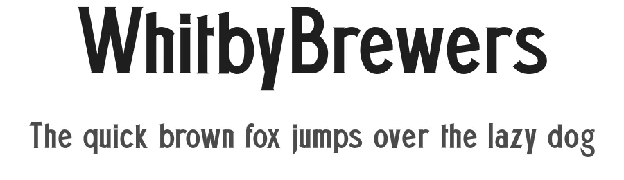 WhitbyBrewers — Display Font