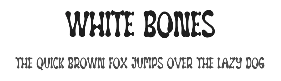 White Bones — Display Font