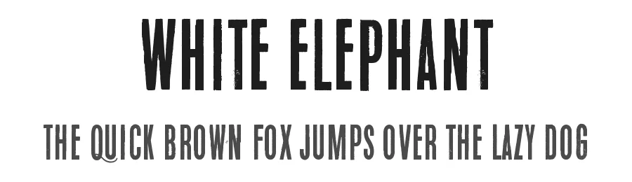 White Elephant by junkohanhero — Display Font