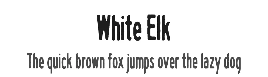 White Elk by junkohanhero — Display Font