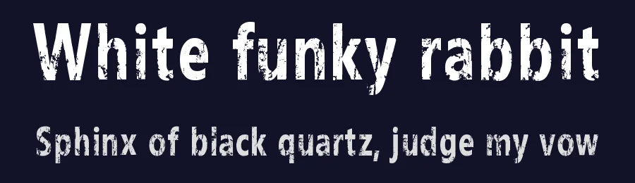 White funky rabbit — Display Font — thumbnail 2