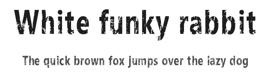 White funky rabbit — Display Font