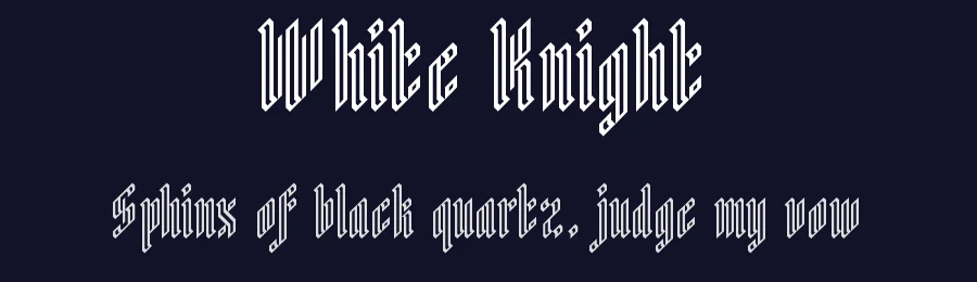 White Knight by Paul Bokslag — Display Font — thumbnail 2