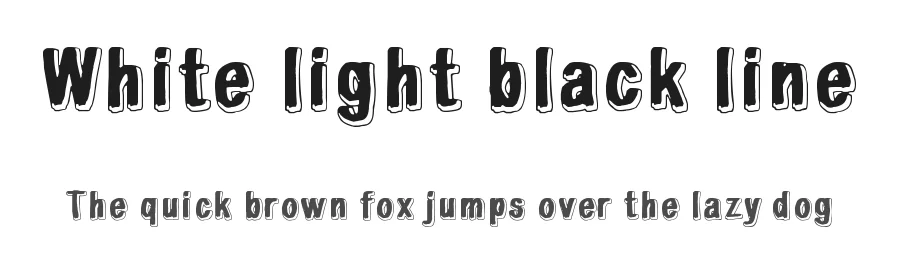 White light black line by junkohanhero — Display Font