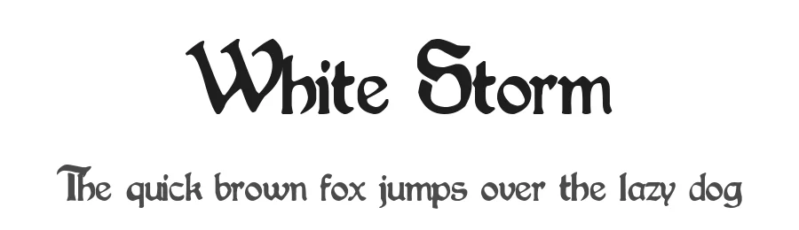 White Storm by Woodcutter Manero — Display Font