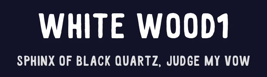 White Wood1 — Display Font — thumbnail 2