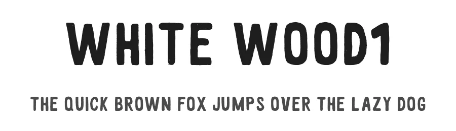 White Wood1 — Display Font