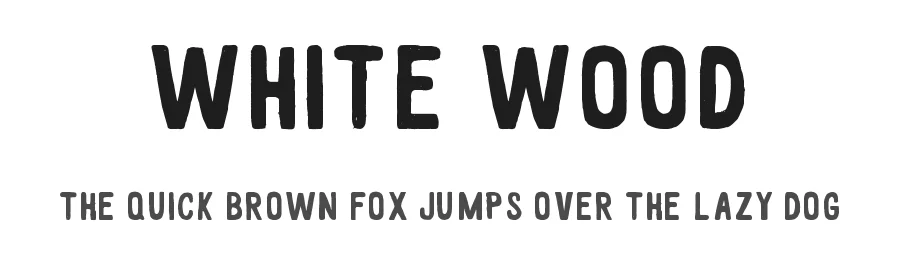 White wood by Zaffar Sabbir — Display Font