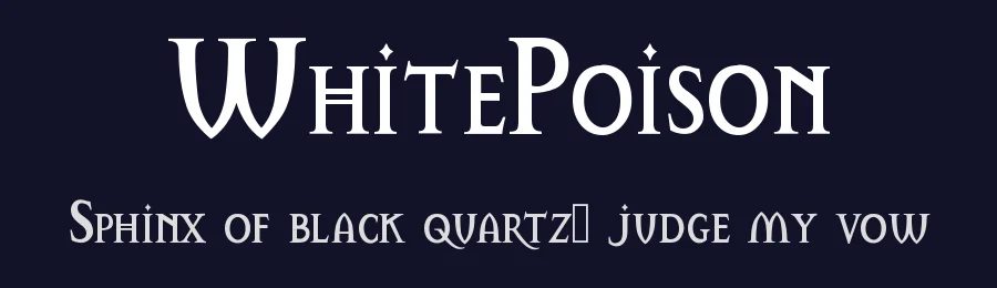 WhitePoison — Display Font — thumbnail 2