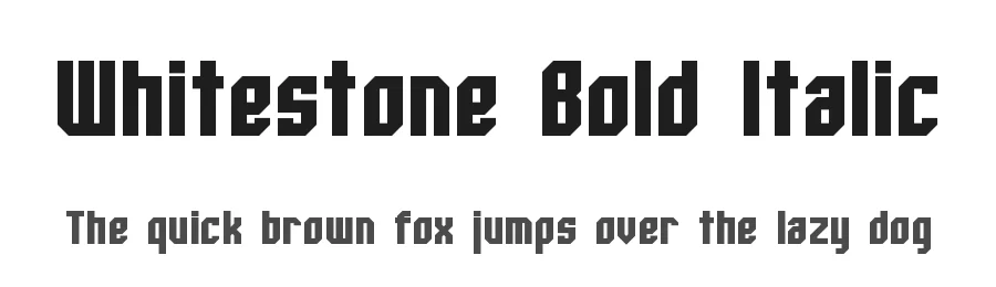 Whitestone Bold Italic by Neale Davidson — Display Font