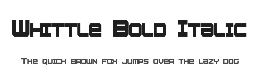 Whittle Bold Italic by Neale Davidson — Display Font