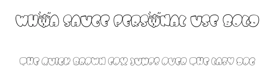 WHOA SAUCE PERSONAL USE Bold by Billy Argel — Display Font