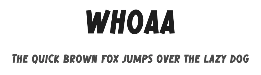 WHOAA by TOKOPRESS TEAM — Display Font