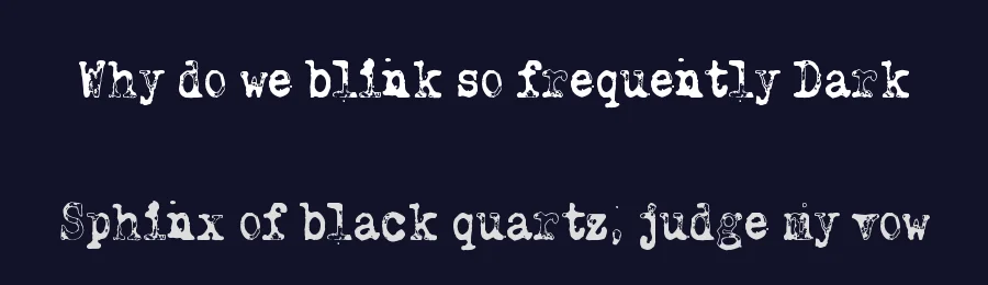 Why do we blink so frequently Dark — Display Font — thumbnail 2