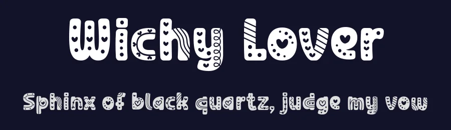 Wichy Lover by Situjuh Nazara — Display Font — thumbnail 2