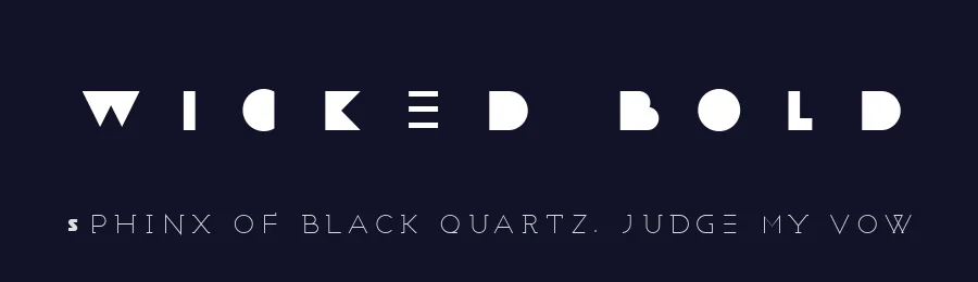 WICKED BOLD by emile byeongsu kim — Display Font — thumbnail 2