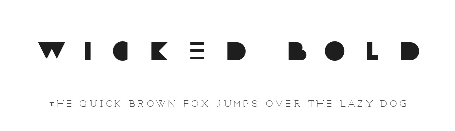 WICKED BOLD by emile byeongsu kim — Display Font