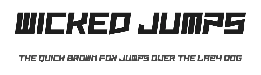 Wicked Jumps by Allison James — Display Font
