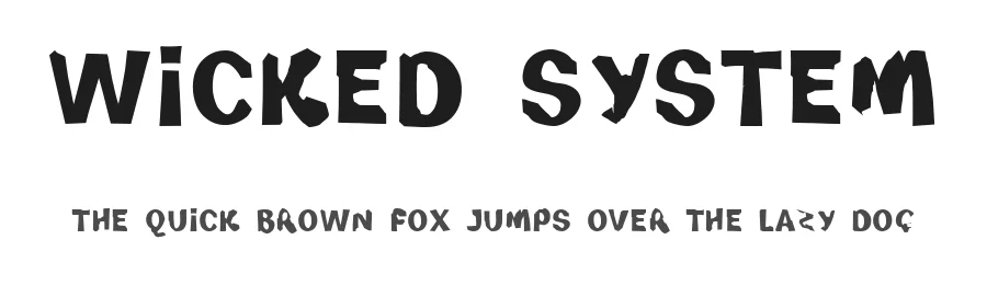 Wicked System — Display Font