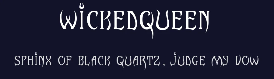 wickedqueen — Display Font — thumbnail 2
