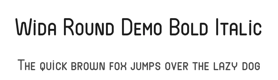 Wida Round Demo Bold Italic by Mehmet Abacı — Display Font