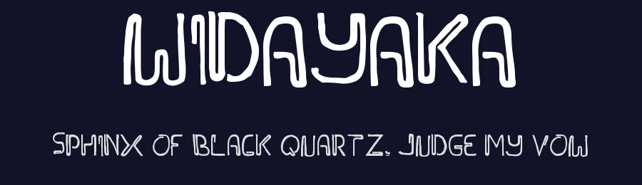 WIDAYAKA — Display Font — thumbnail 2