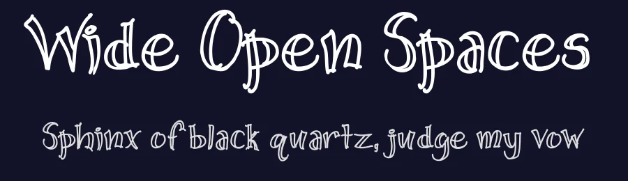 Wide Open Spaces by Jessica Darnell — Display Font — thumbnail 2