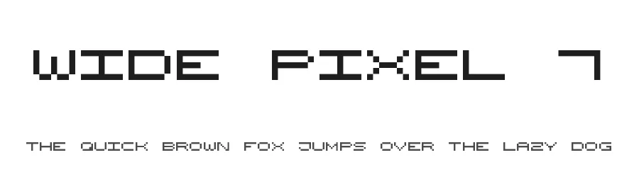 Wide Pixel 7 by Sizenko Alexander — Display Font