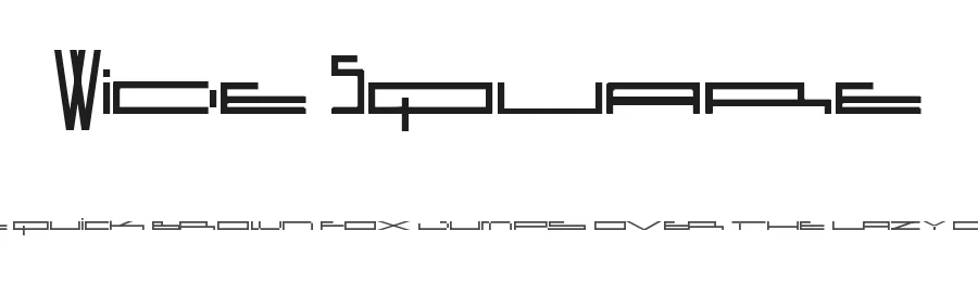 Wide Square — Display Font