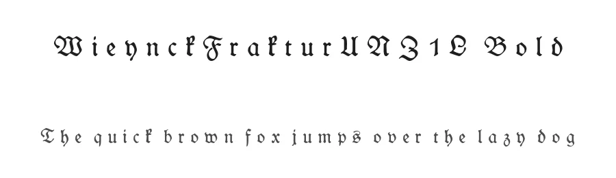 WieynckFrakturUNZ1L Bold by Dieter Steffmann — Display Font
