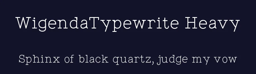 WigendaTypewrite Heavy — Display Font — thumbnail 2
