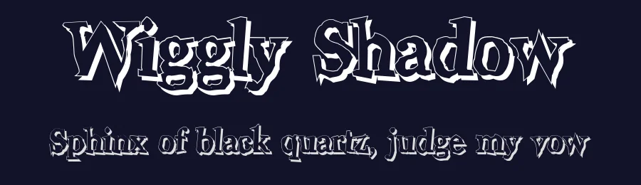 Wiggly Shadow — Display Font — thumbnail 2