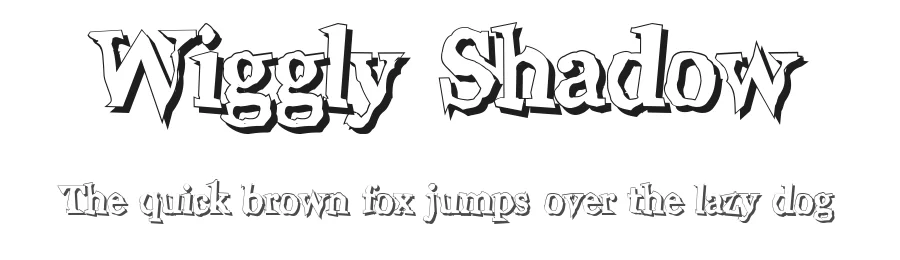 Wiggly Shadow — Display Font