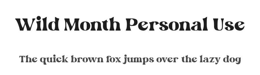 Wild Month Personal Use by Donis Miftahudin — Display Font