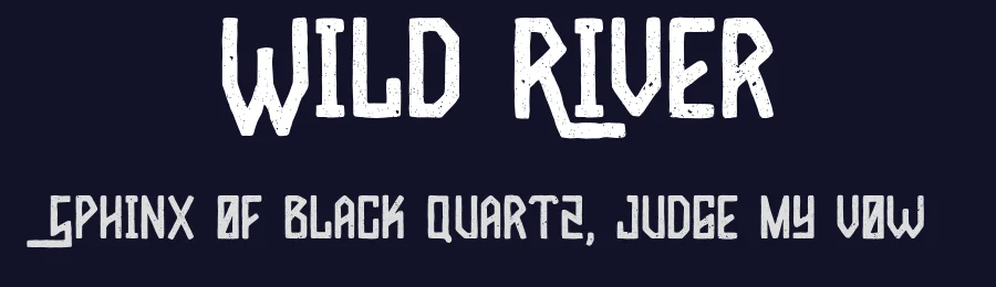 Wild River — Display Font — thumbnail 2