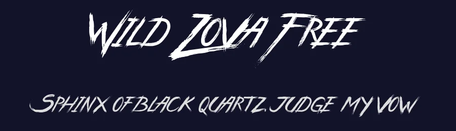Wild Zova Free — Display Font — thumbnail 2