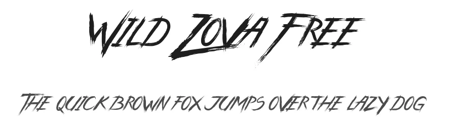 Wild Zova Free — Display Font
