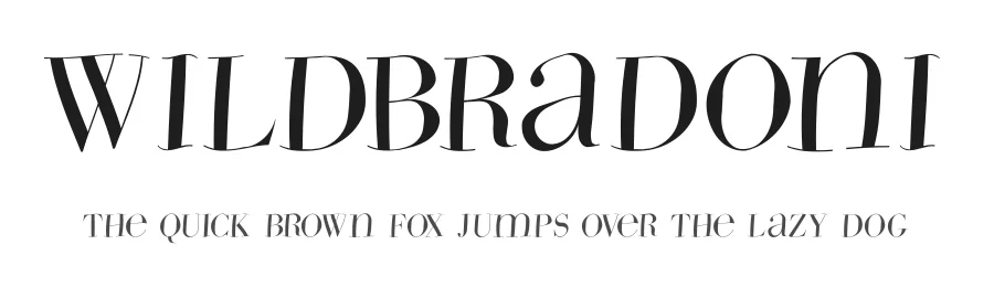 WildBradoni — Display Font