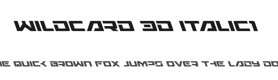 Wildcard 3D Italic1 by Daniel Zadorozny — Display Font