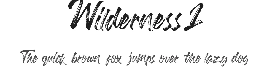 Wilderness1 by Wasisme Studio — Display Font
