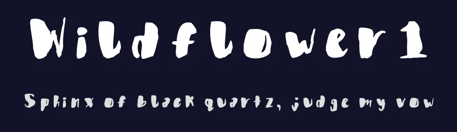 Wildflower1 — Display Font — thumbnail 2